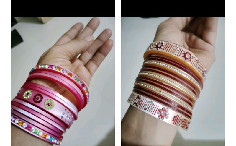 Beautiful Seep Bangles And Chuda Set