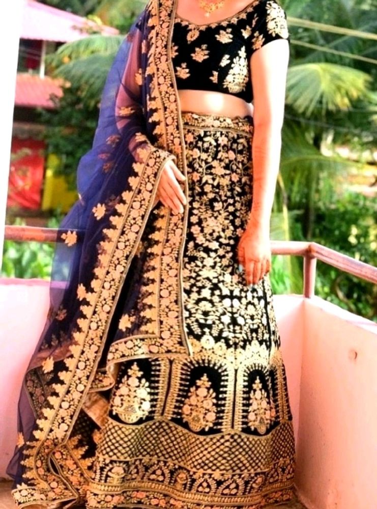 Velvet Bridal Lehenga