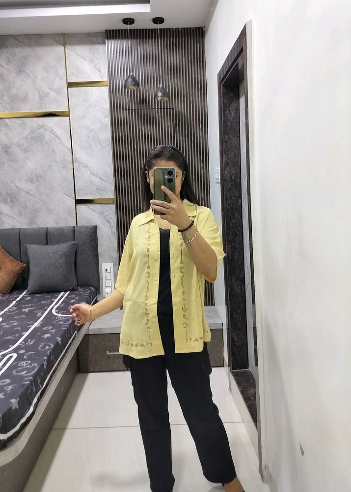 Yellow Embroidery Shirt