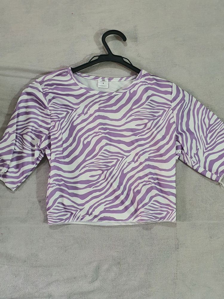 Purple Swirl Crop Top