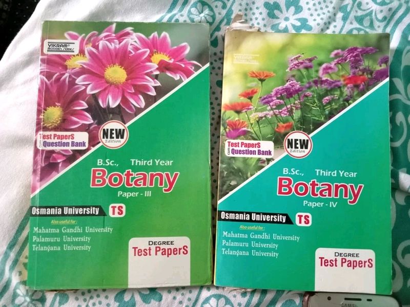 Bsc Third Year Botany Paper 3&4 Test Papers