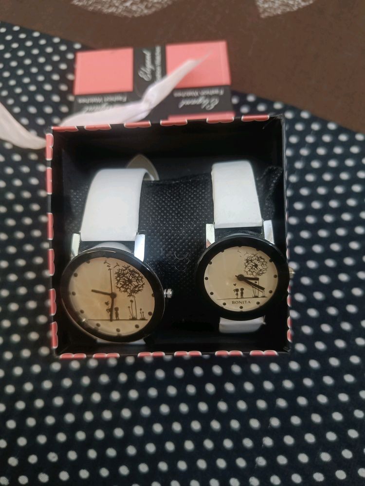 Couple Watch With White Black