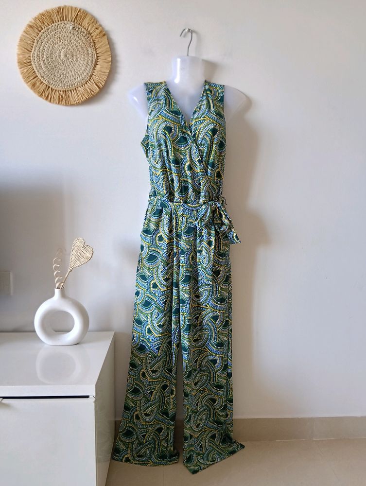 NY Collection Elegant Printed Jumpsuit