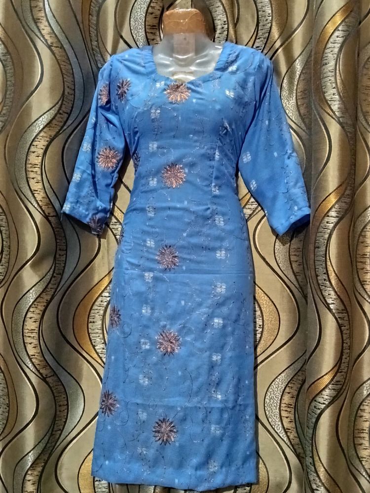 Blue Embroidery Salwar Suit