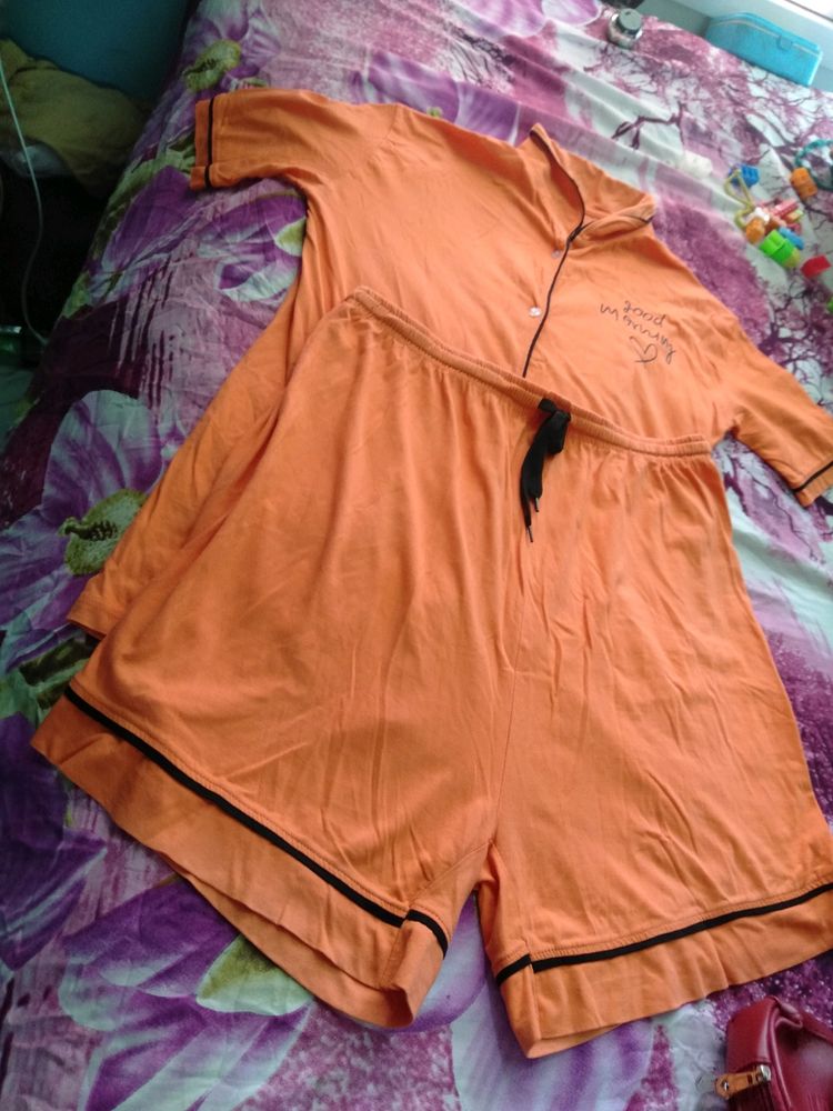 Orange Co-ord Set For Women