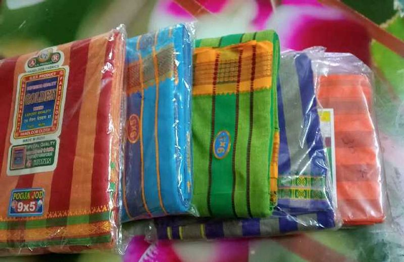 Brand New Pure Cotton Dhoti Jode Set Of 5