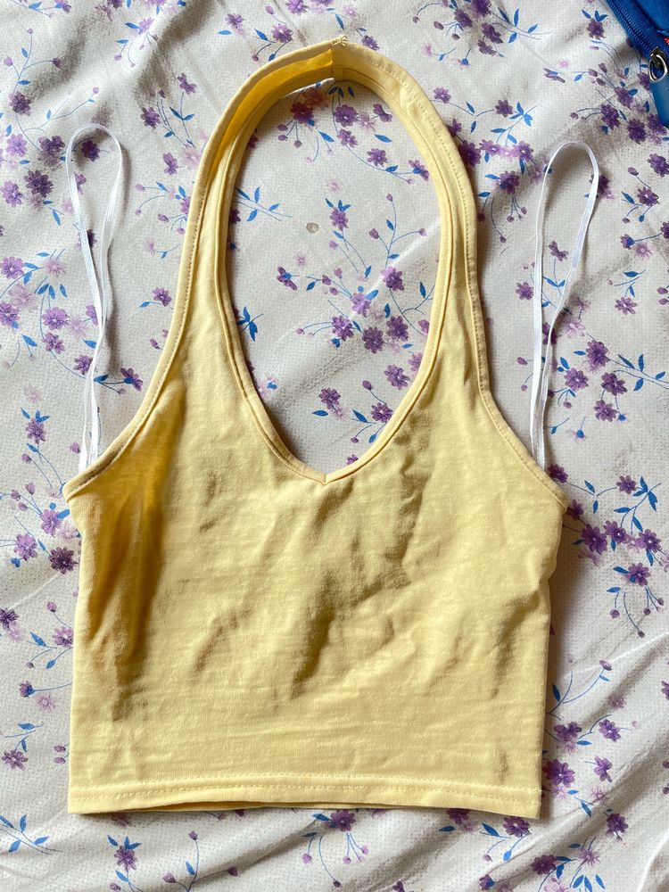 Light Yellow H&M Top.    Size Xxs