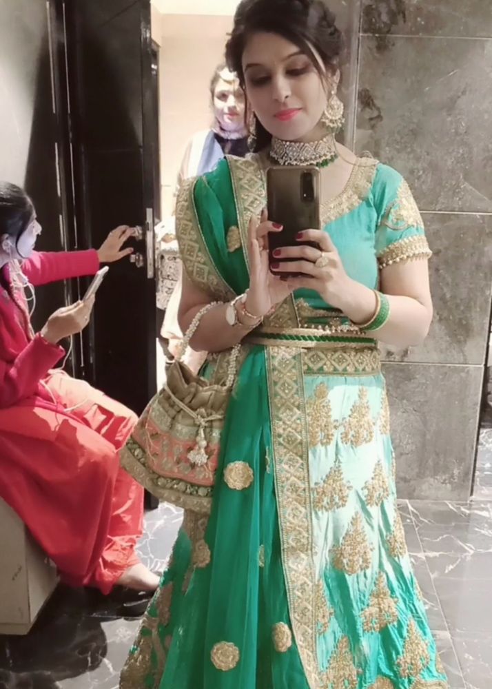 Green Wedding Lehnga