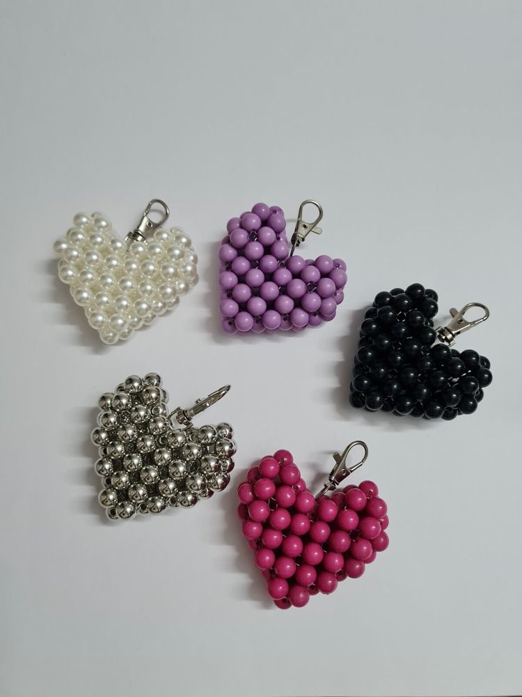 Heart Charm Keychains