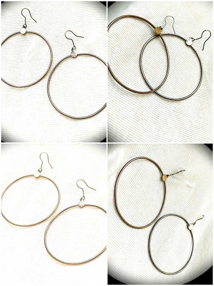 Beutiful Steel Circle Earring Look To Classy