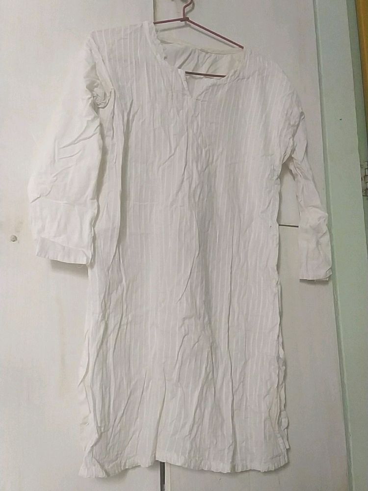 White Kurti For Jeans