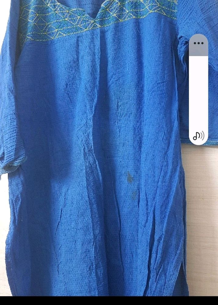 Set Of Suit -blue Kurta ,palazzo Pant