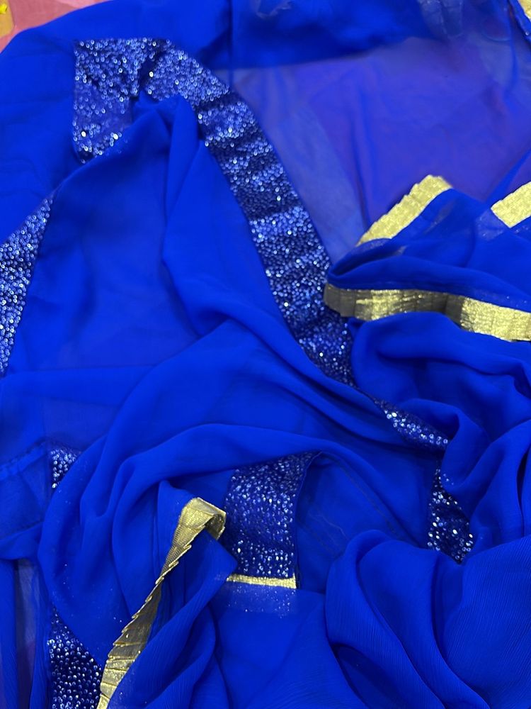 Navy Blue, Beautiful Saree