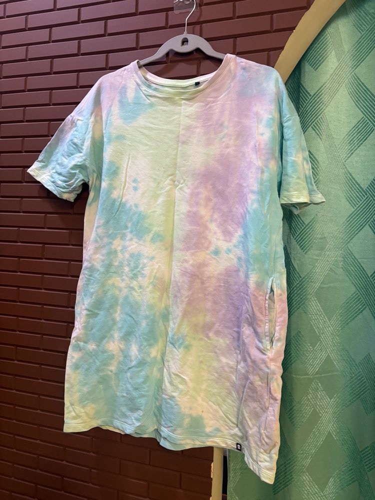 Tie And Dye Cotton Short Dress