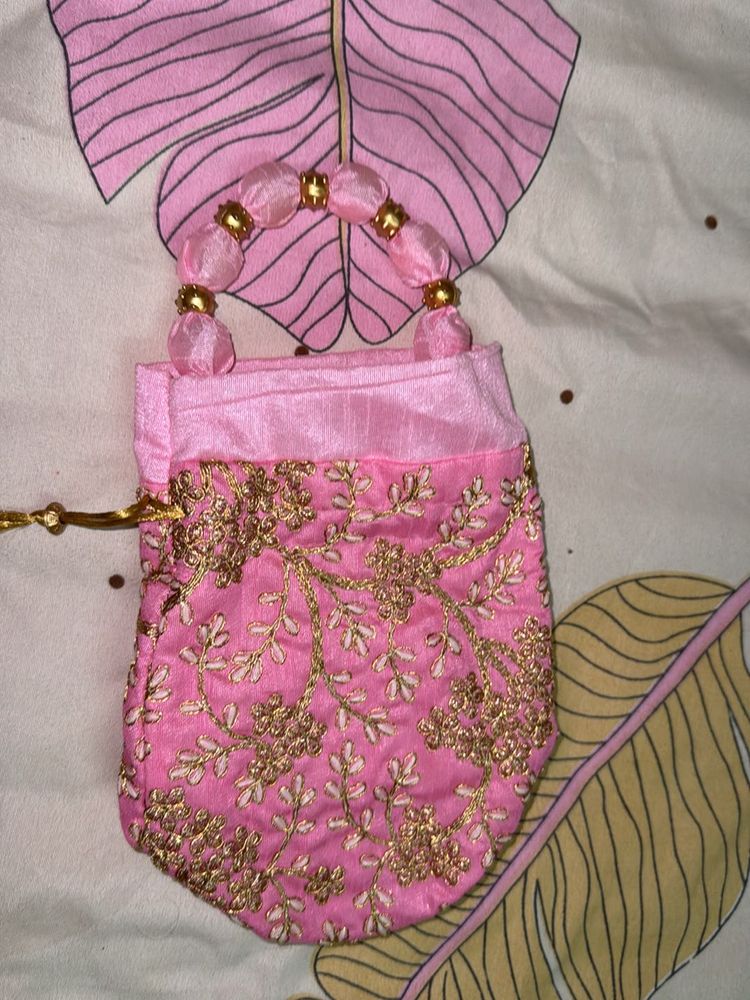 Pink Potli Bag