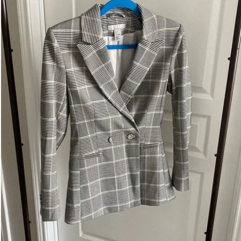 H&M PLAID BLAZER- XS SIZE