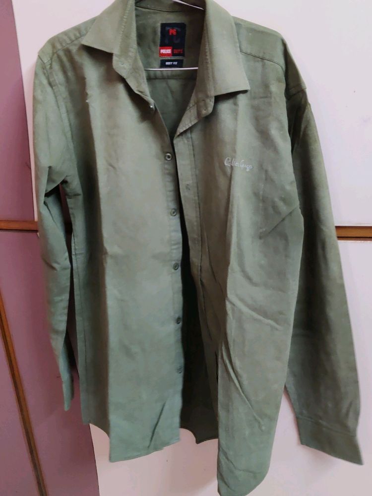 Formal Olive Green Shirt