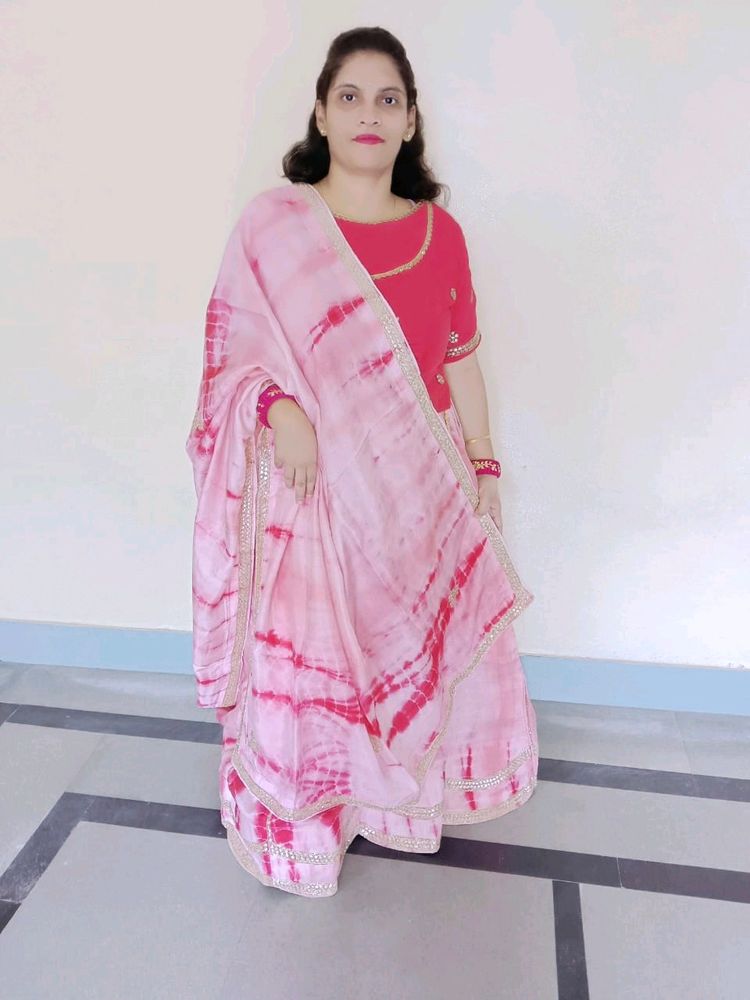 Heavy Pink Lehenga Choli And Dupatta 😍💖