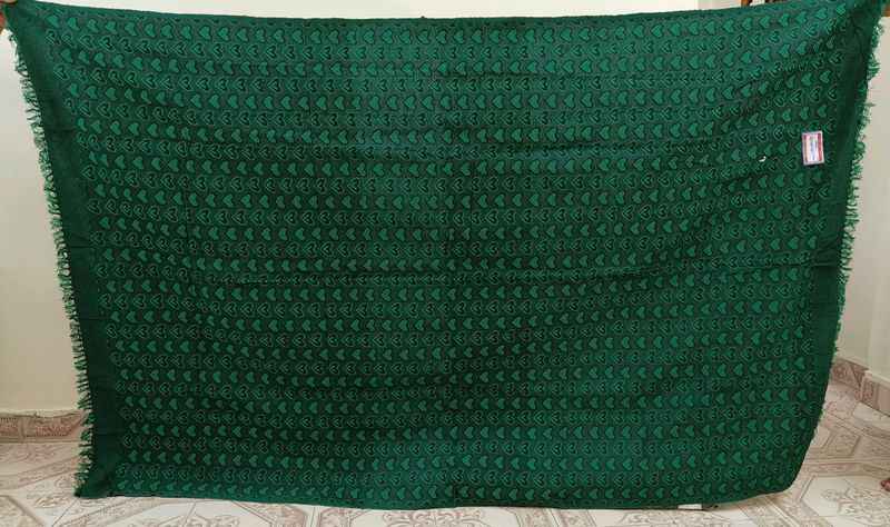 Emerald Green Heart Print  Blanket