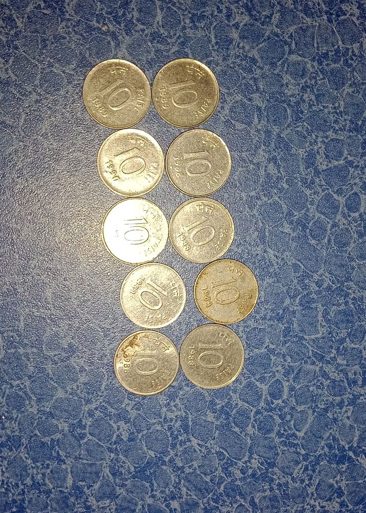 INDIAN COINS OLD 10 PAISE