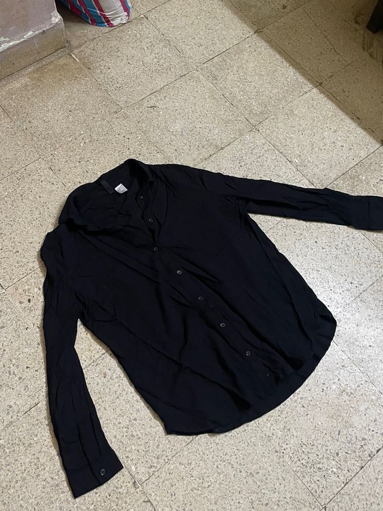 H&M Plain Black Shirt