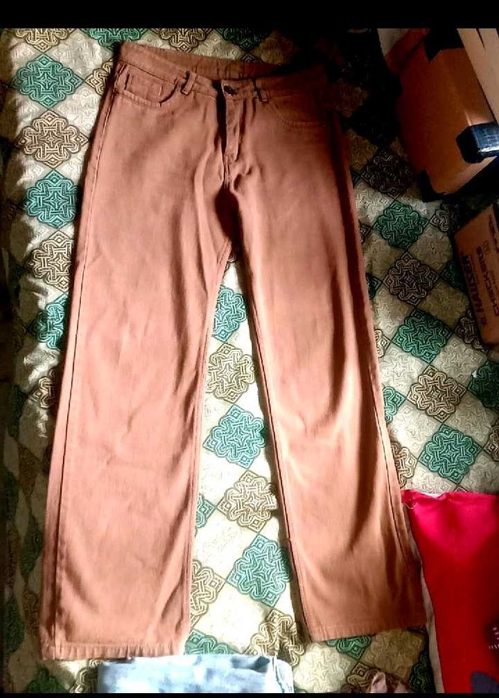 Brown Straight Jeans