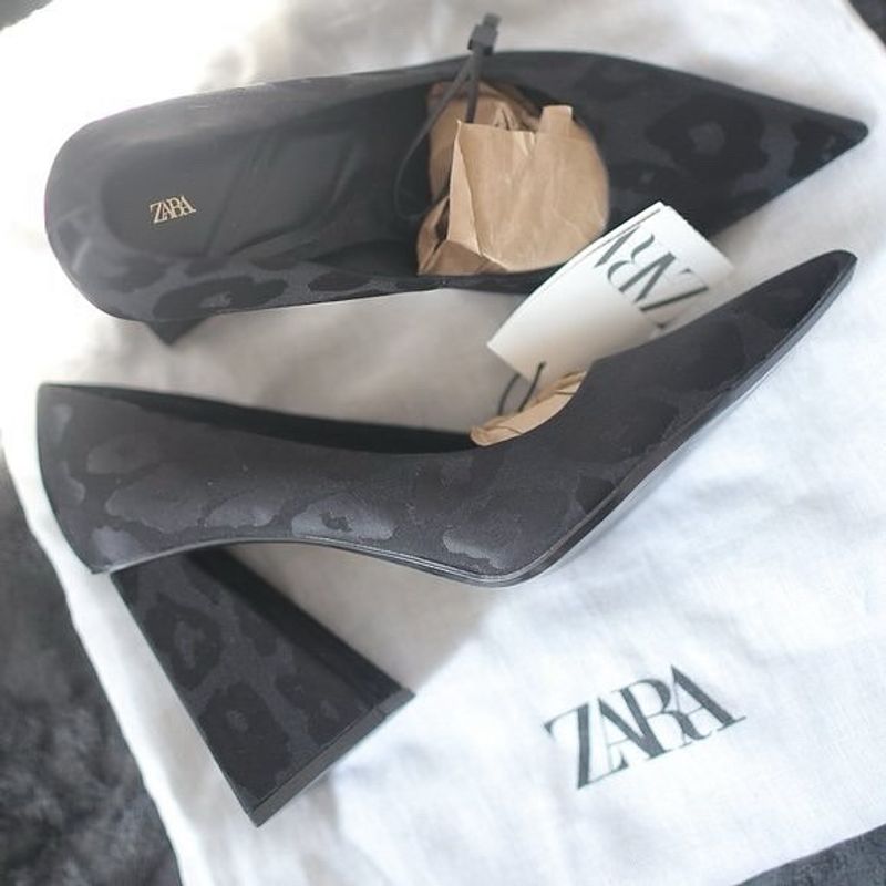 Zara Geometric Heel Shoes