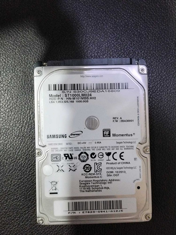 Seagate 1tb Hdd Laptop Hard Disk Samsung