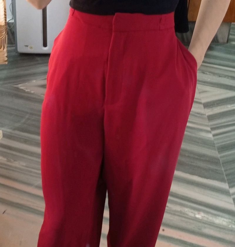 H&M Dark Red Trouser