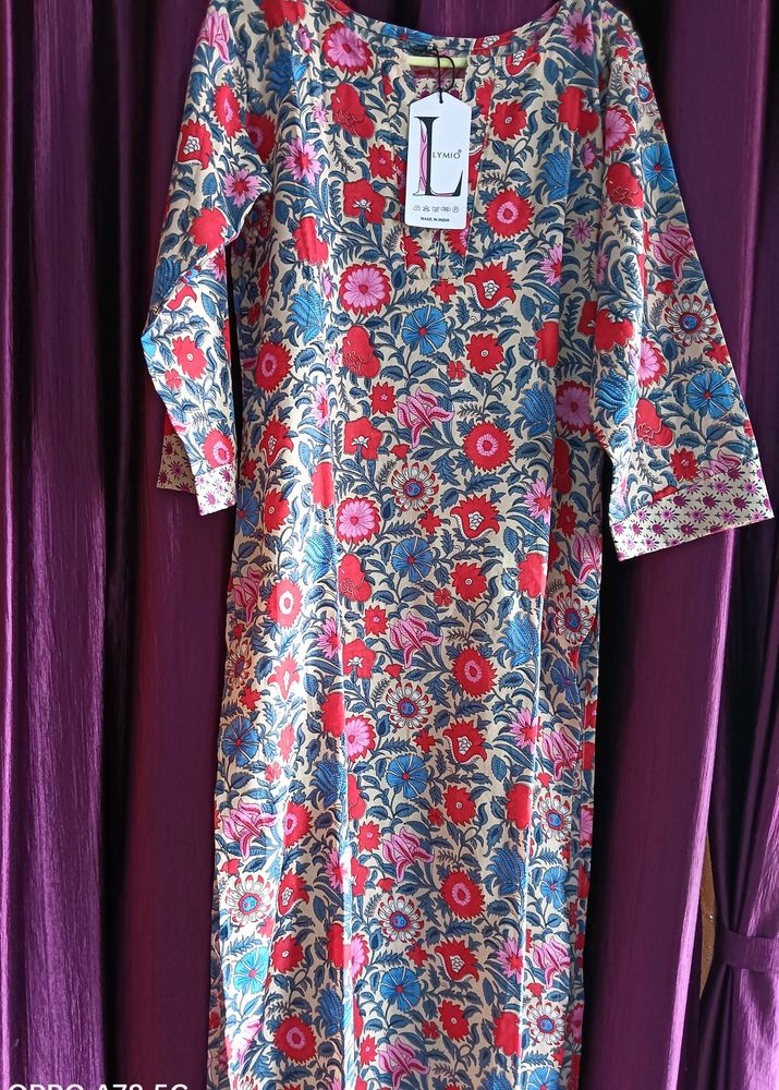 Floral Print Kurta Pant Set