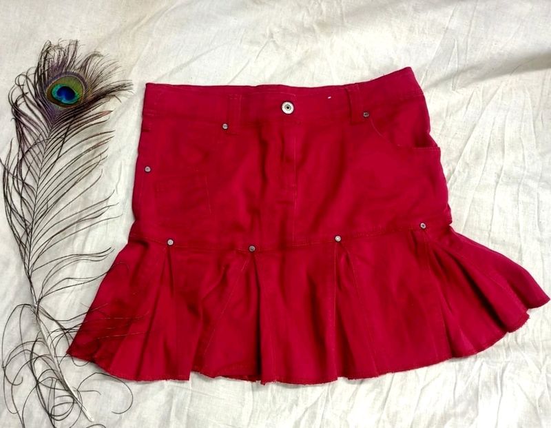 Red Mini Skirt