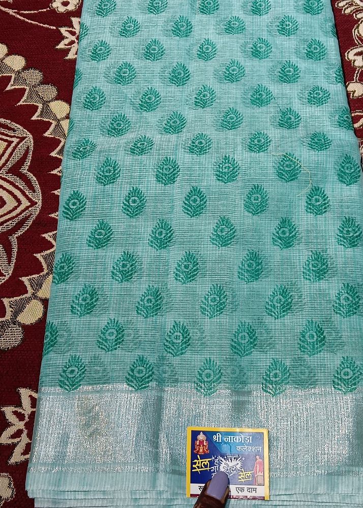 Green Kota Cotton Saree