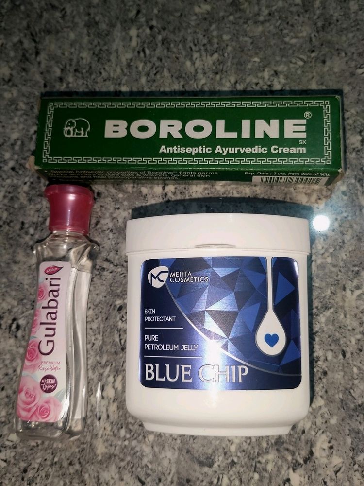 BOROLINE, ROSE WATER, VASELINE 💚❤️💙