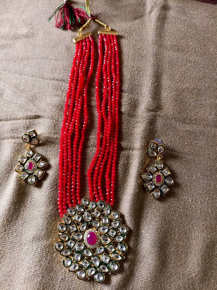 Red Beads Haar Set