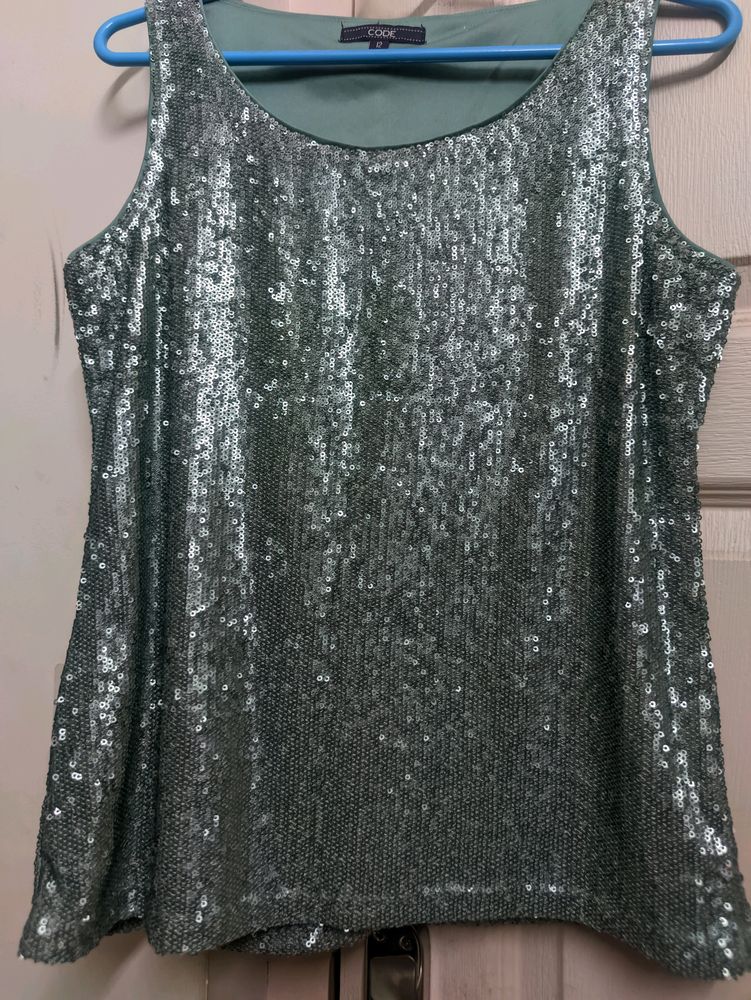 Sequins Blue Top