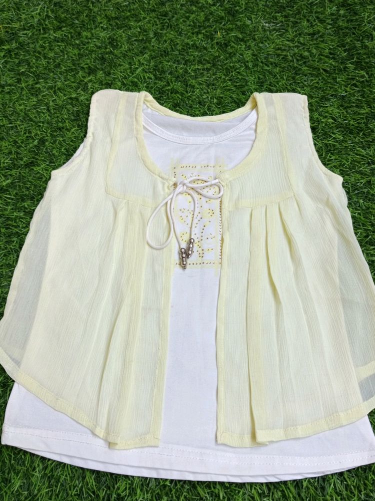 Beautiful Chiffon Top For 4-5 Years Old