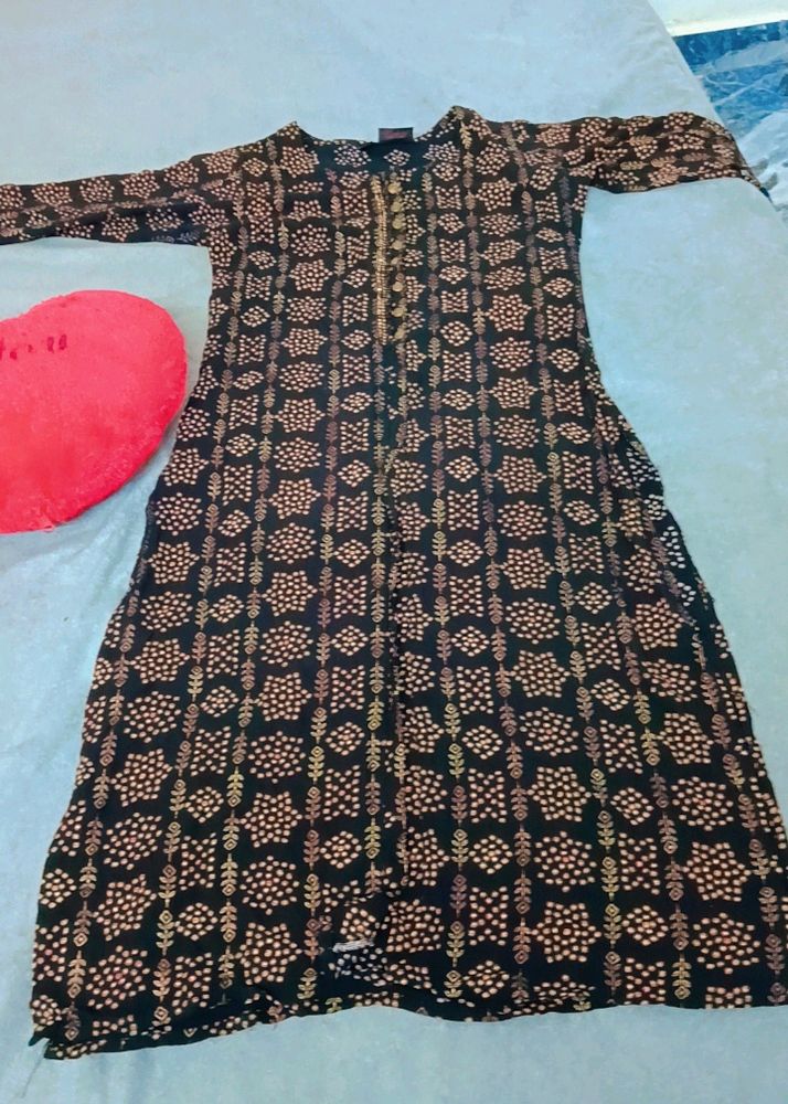 Good Like New Black Kurta