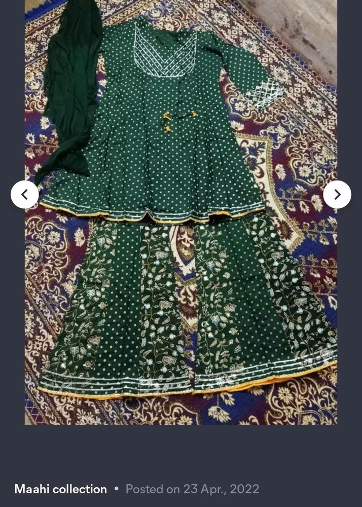 COTTON BEAUTIFUL 😍 SHARARA SET WITH Ghota Lace