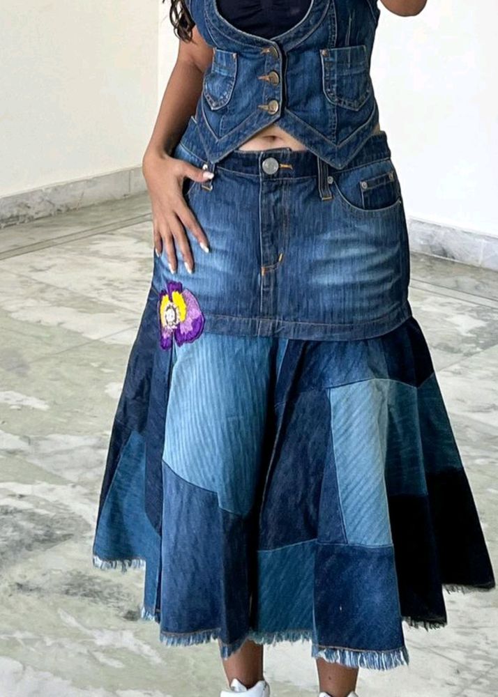 ICE-BERG denim Skirt