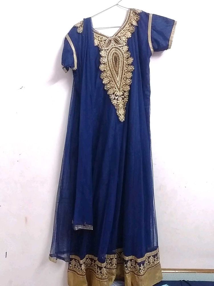 Netted Anarkali Kurthi