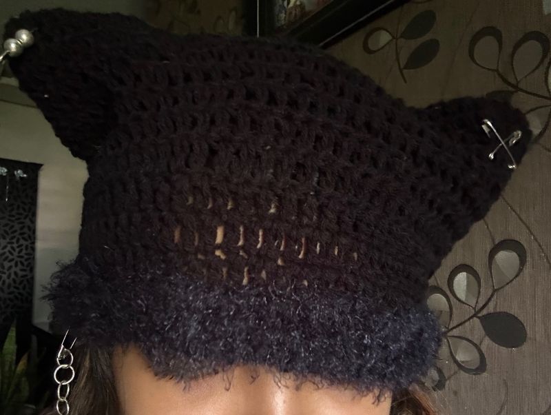 Black Cat Ear Beanie