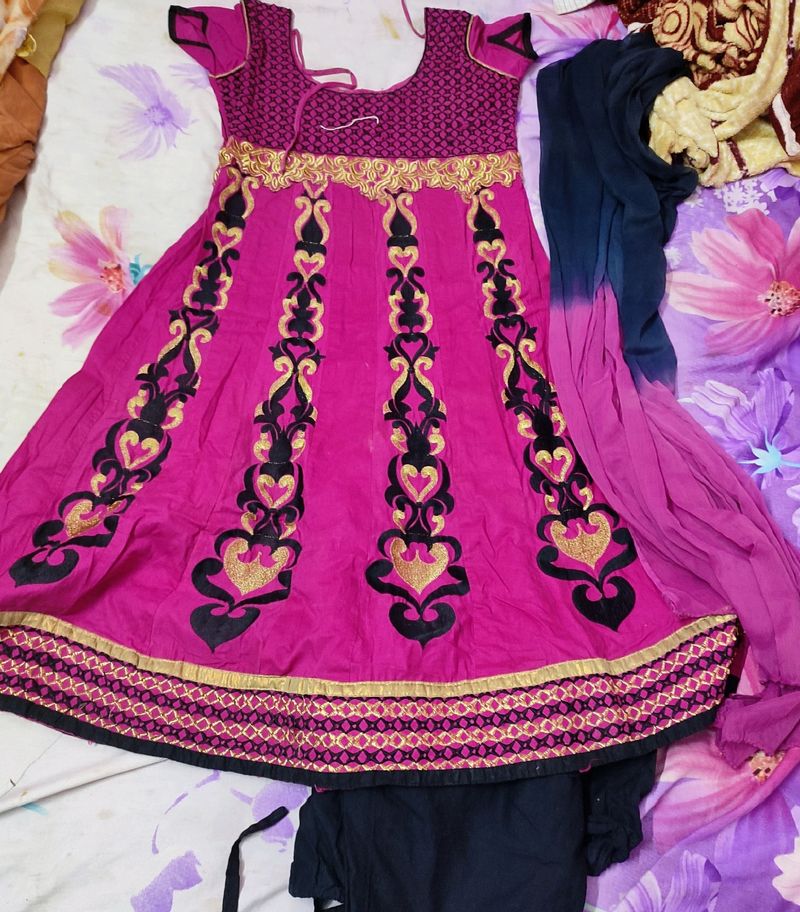 Anarkali Kurthi Set Cotton