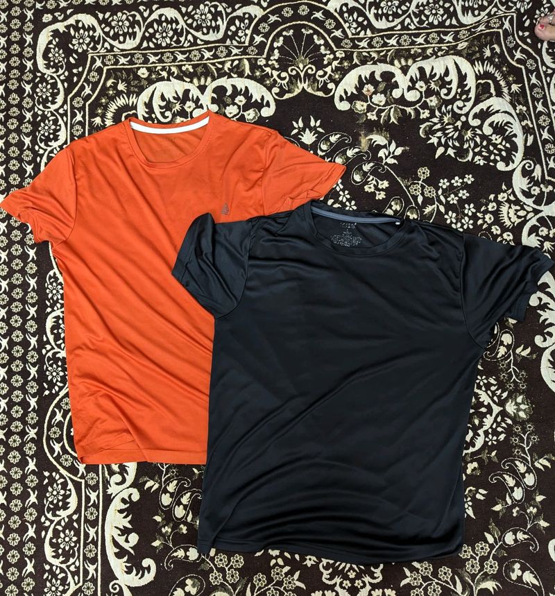 Set Of 2 Quick Dry Polyster Tshirts