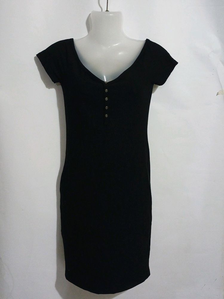 CUTE BLACK CASUAL WEAR DRESS