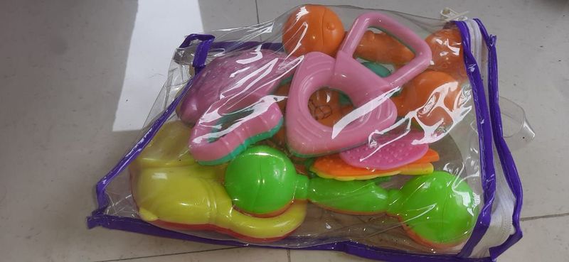 sealed bagful of rattles