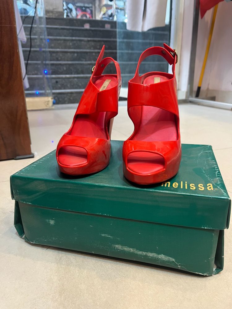 Red Coloured brand New melissa Heels