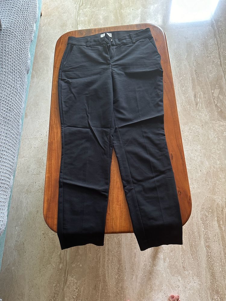 H&M Black Cotton Trousers