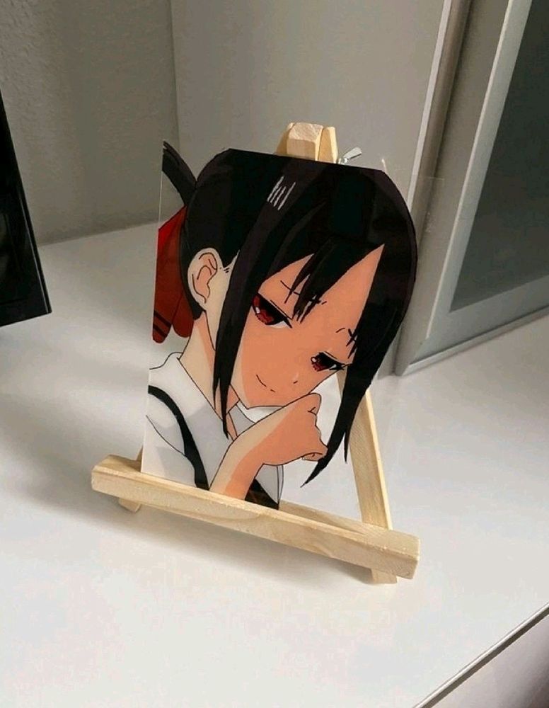 Anime Glass Painting With Stand