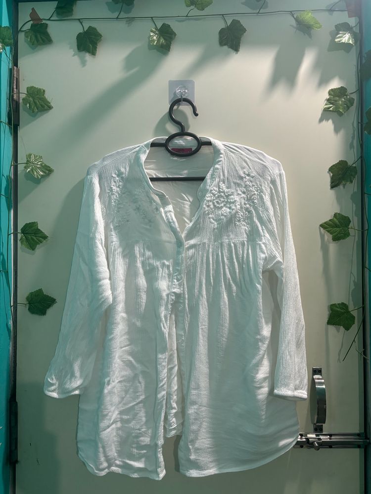 White Embroidered Tunic