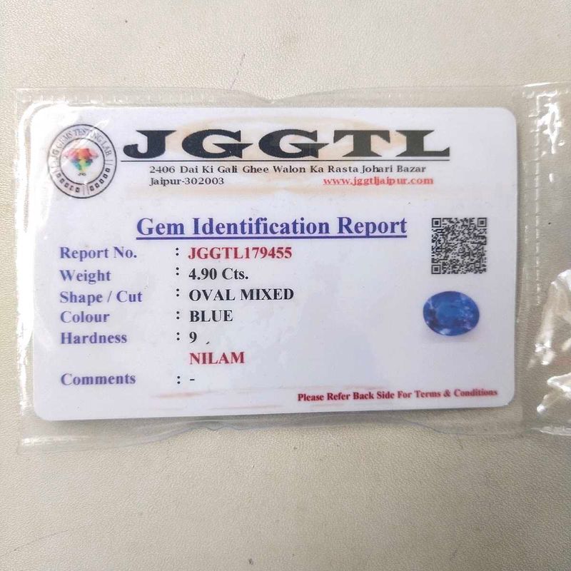 4.90 CTS. Original Blue Sapphire (Neelam/नीलम) Gem